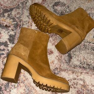DOLCE VITA suede chunky Heeled boots camel 9